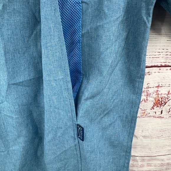 AFTCO Fishing Shirt Mens Medium Short Sleeve Button Up Vented Hiking NEW - Picture 8 of 10